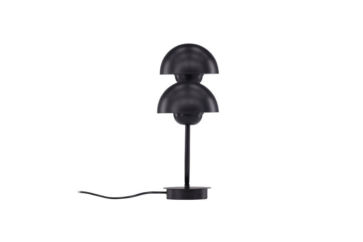 Tafellamp „Noir Duo“ – Elegante zwartstalen lamp met dubbele kap