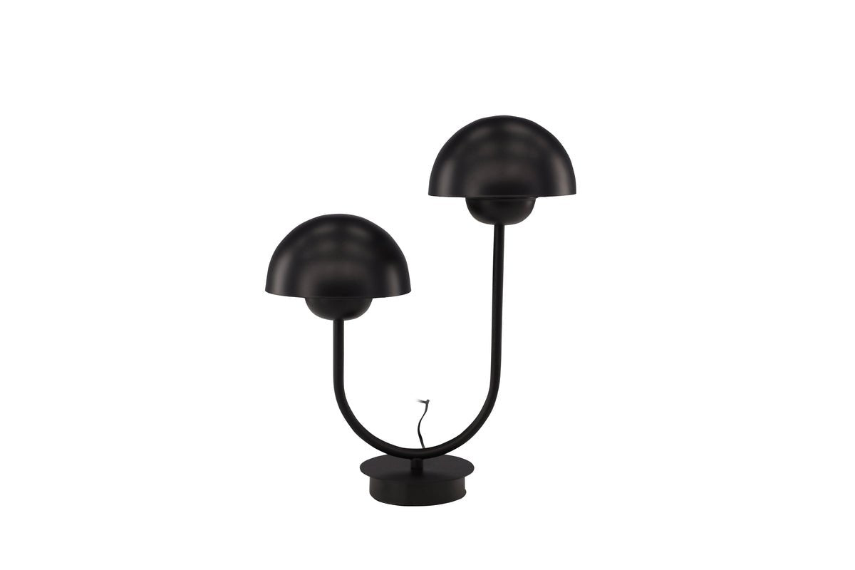 Tafellamp „Noir Duo“ – Elegante zwartstalen lamp met dubbele kap