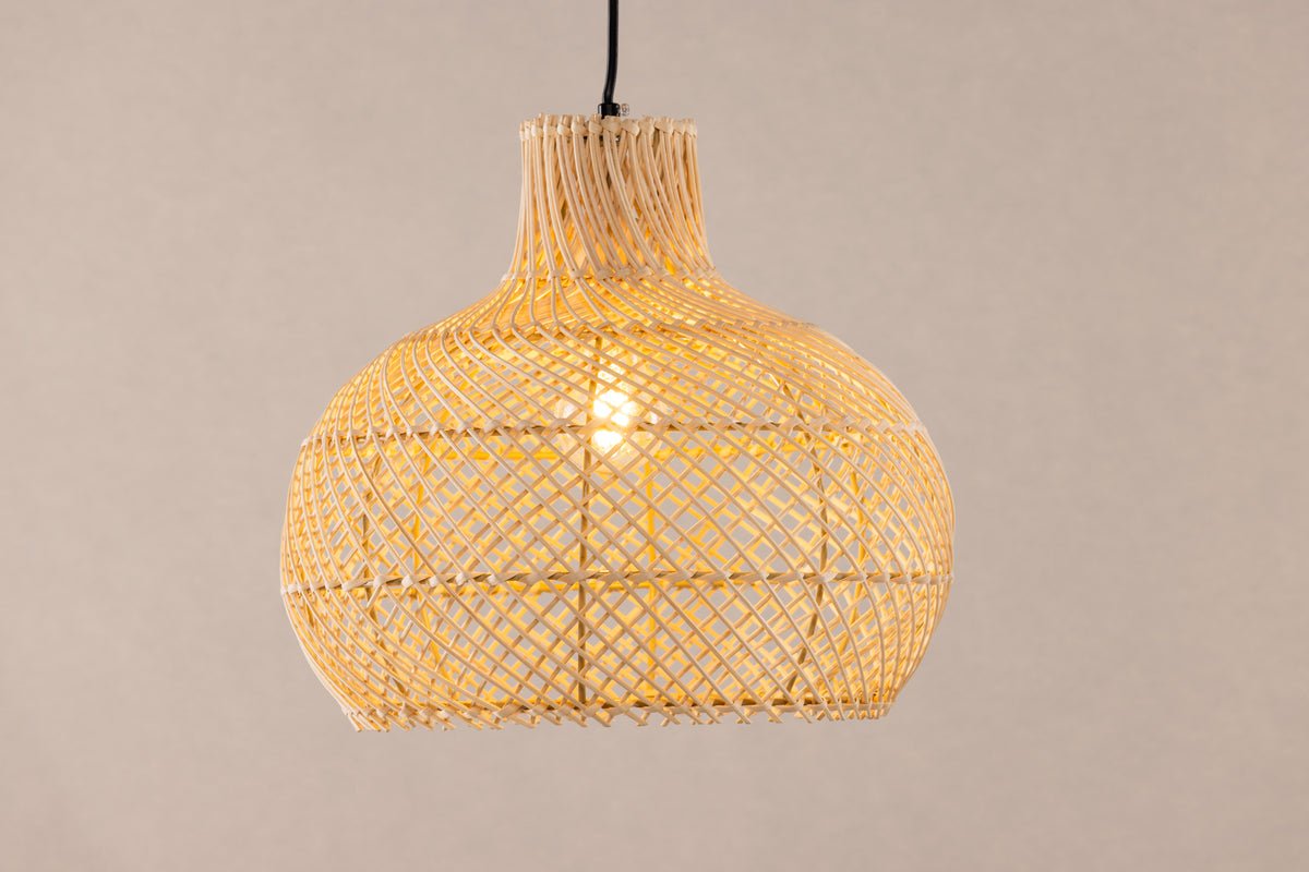 Hanglamp „Johannesburg“ – Van rotan in natuuroptiek