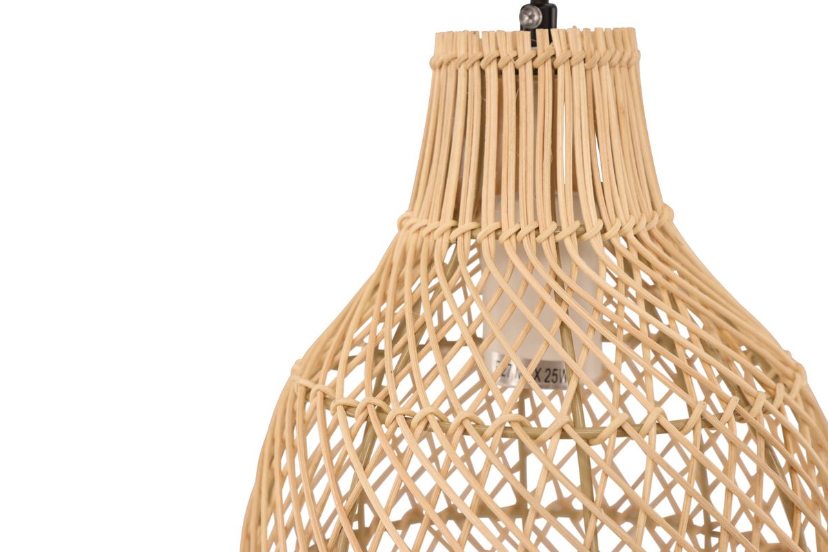 Hanglamp „Johannesburg“ – Van rotan in natuuroptiek