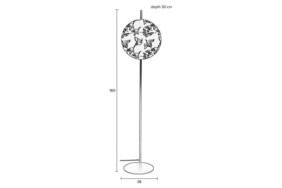 Lampadaire Jaylee – en Métal en Noir