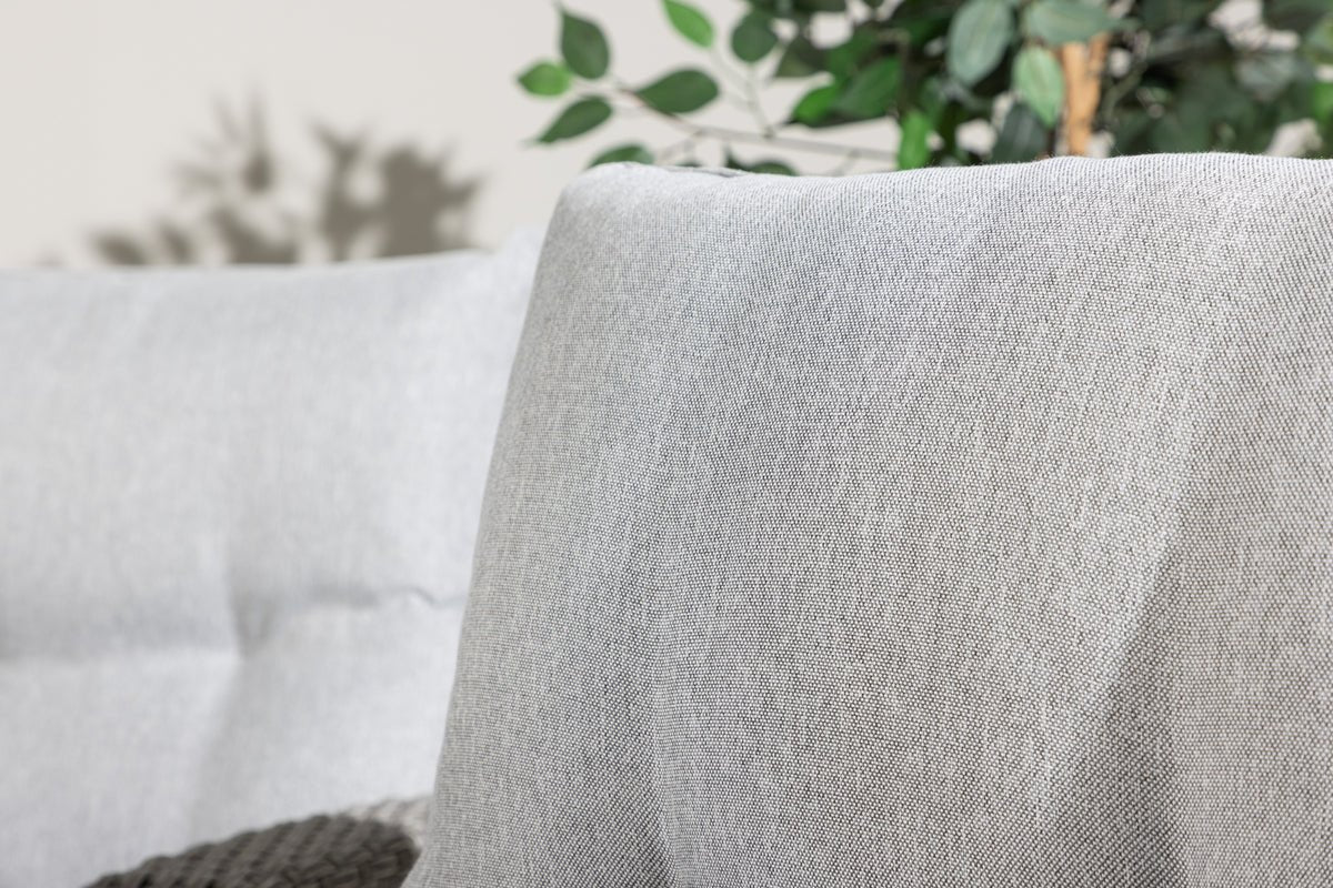 Ensemble lounge de jardin Henry – avec plateau en verre et coussins d'assise