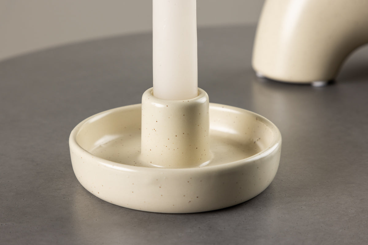 Kerzenhalter Holmes - Ø11 cm van steengoed in keuze uit 3 kleuren