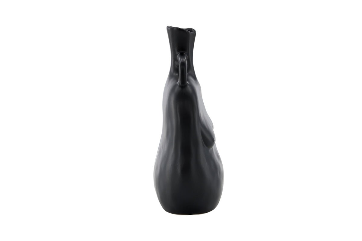Vase Nerida 25 cm – Körperinspirierte Eleganz in Wit & Zwart