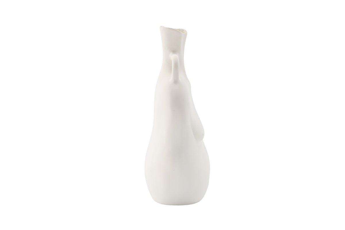 Vase Nerida 25 cm – Körperinspirierte Eleganz in Wit & Zwart