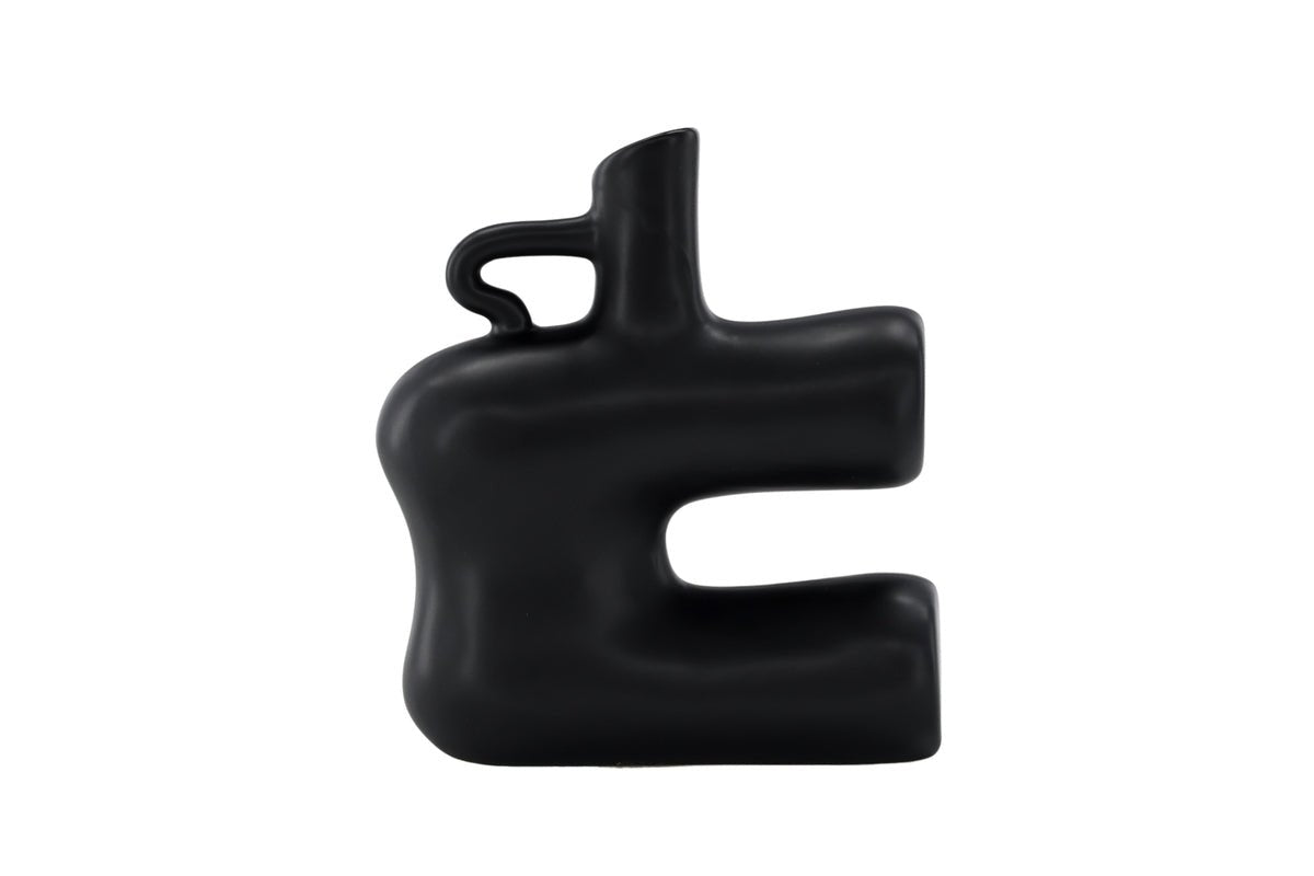 Vase Calvera 19 cm – sculpturaal designobject in Wit oder Zwart