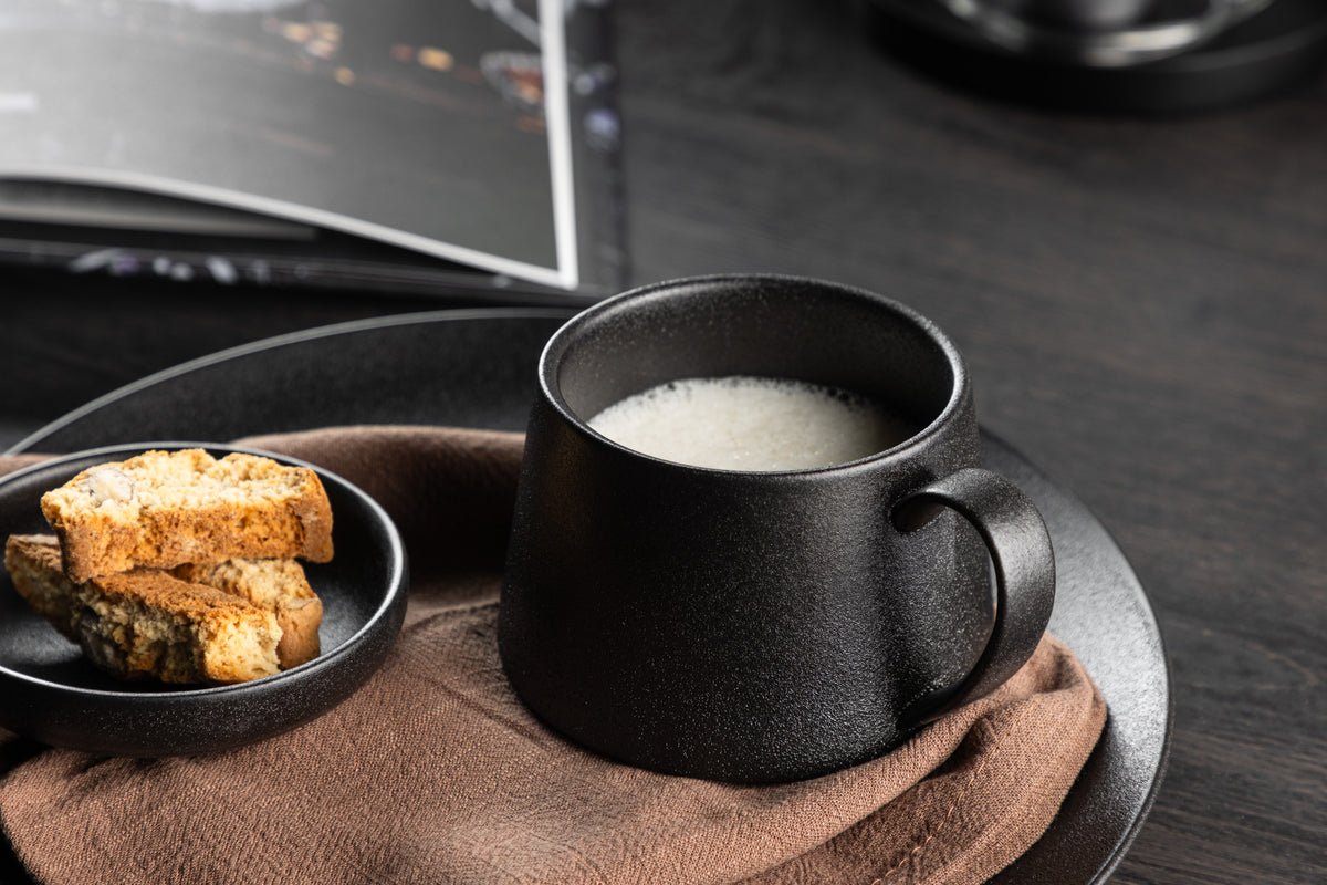 Koffiekopjes Black Swan - set van 2 van zwart porselein