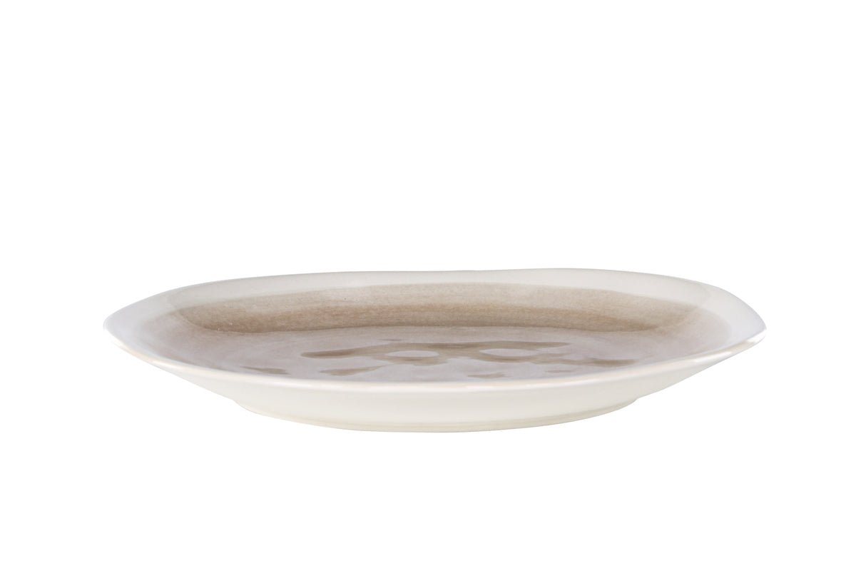 Teller Mira - 2-delige set van steengoed in Beige