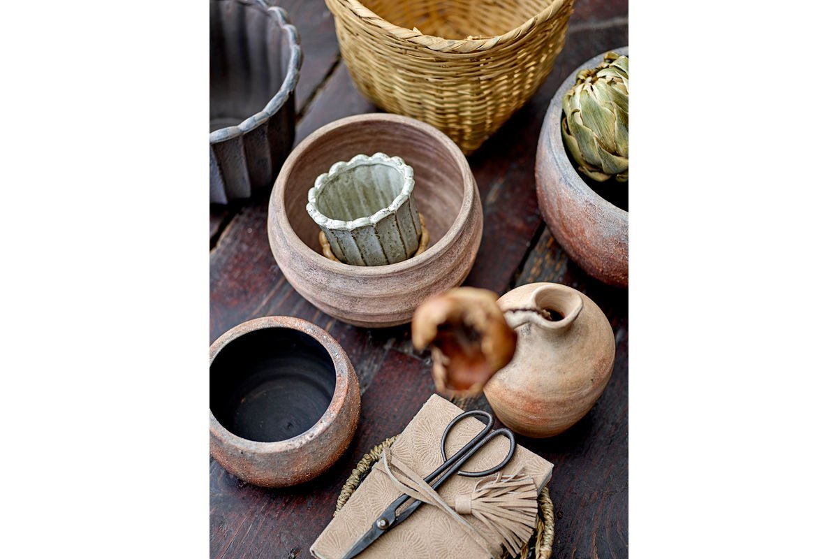 Pot de fleurs décoratif Valnera – Design rustique en terre cuite marron