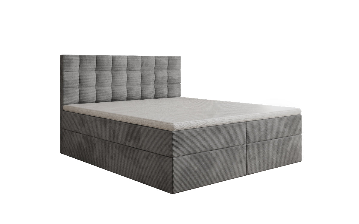 Boxspringbett Como in Cord mit Stauraum