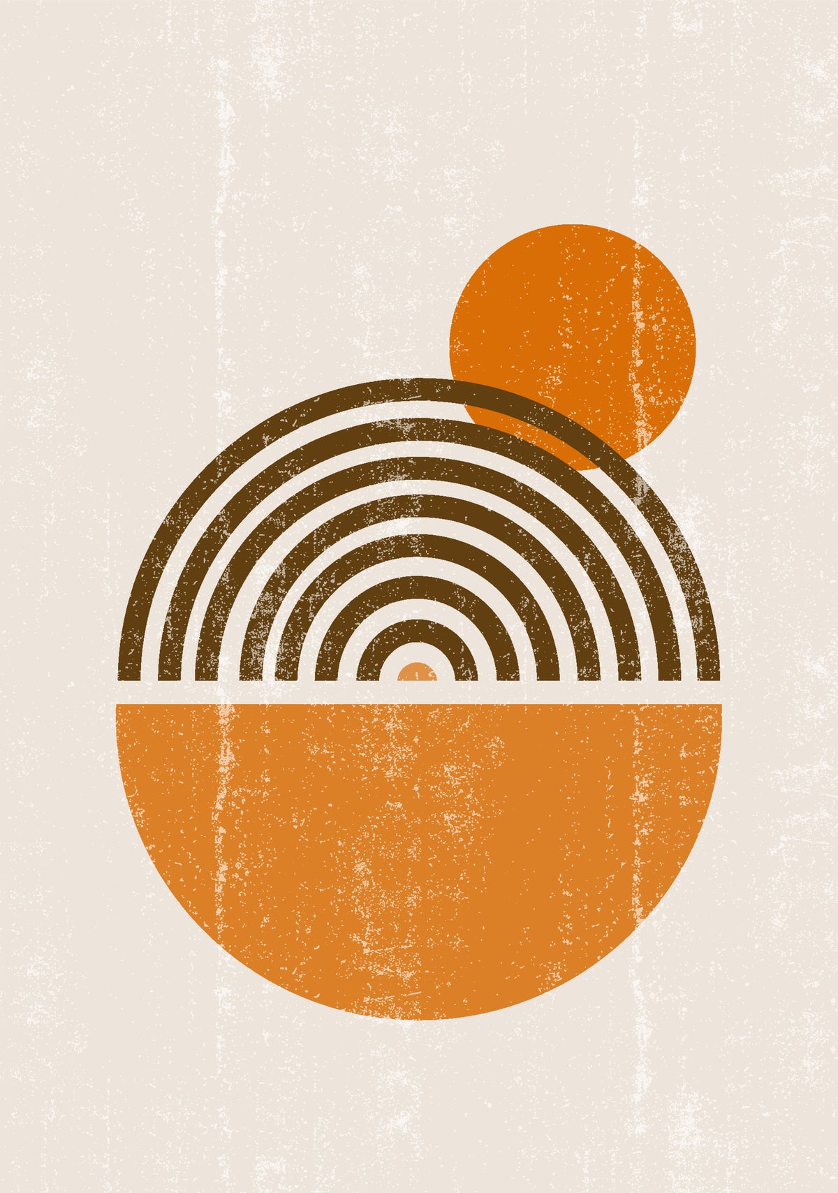 Poster Orange Ball en papier de haute qualité