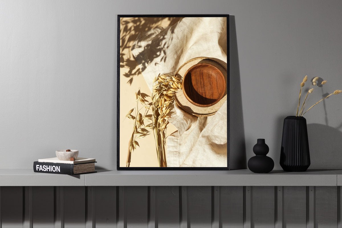 Poster Weizengoud van hoogwaardig papier