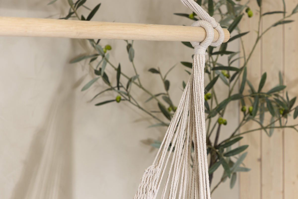 Tuin Hangstoel Lilo - van katoen in crème-wit