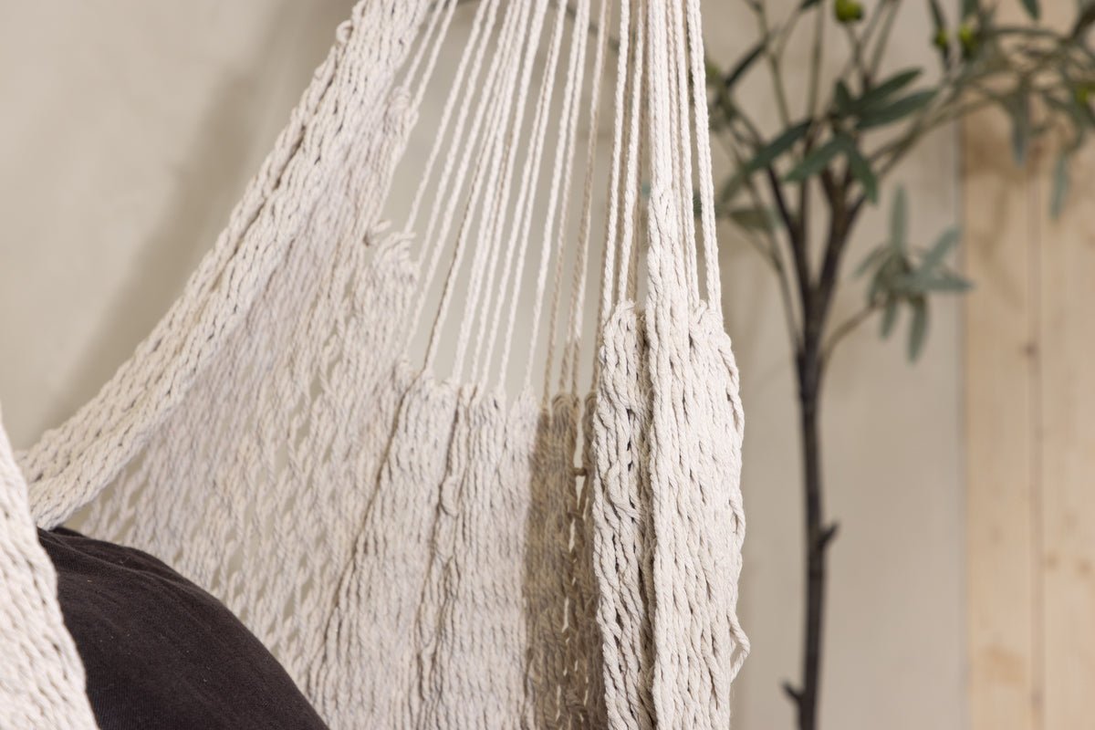 Tuin Hangstoel Lilo - van katoen in crème-wit