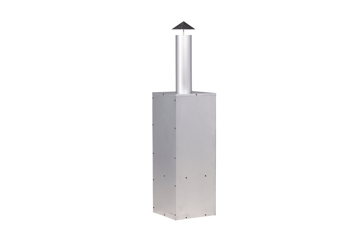 Cheminée de terrasse Lio - en acier argenté
