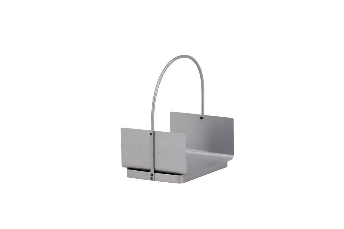 Tuin Brandhoutmand Carry - van staal in zilver