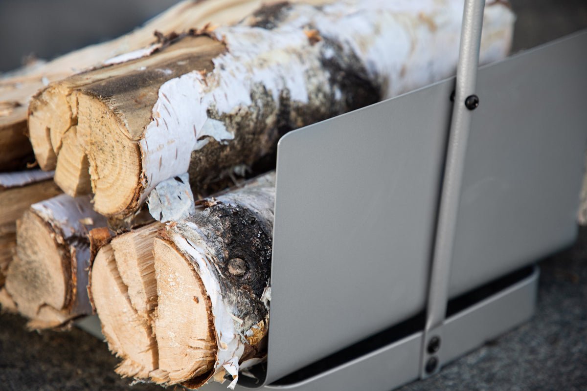 Tuin Brandhoutmand Carry - van staal in zilver