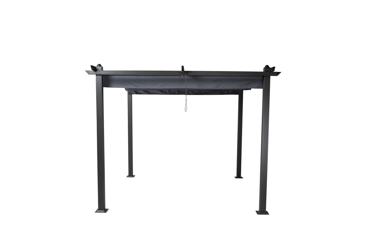 Pergola Sora - avec toit en polyester gris