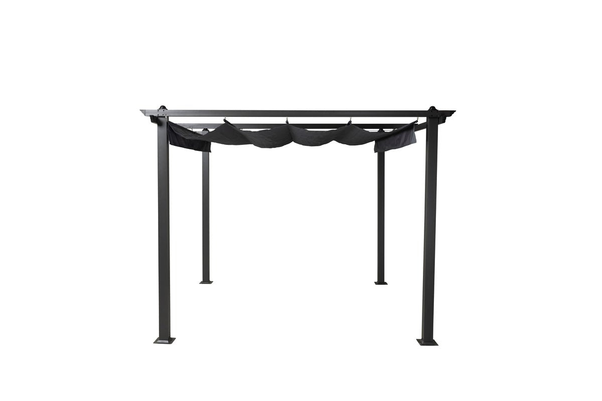 Pergola Sora - avec toit en polyester gris