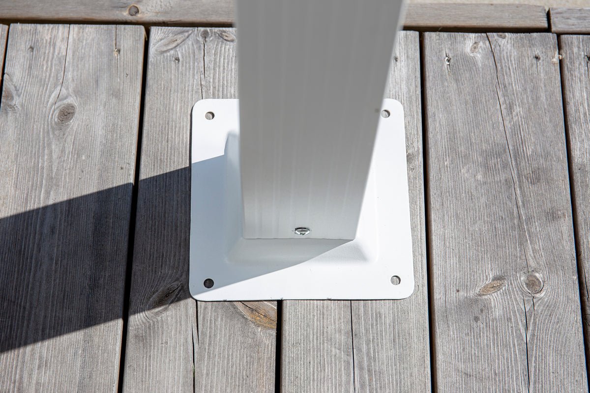 Pergola Solyx - avec toit en polyester blanc