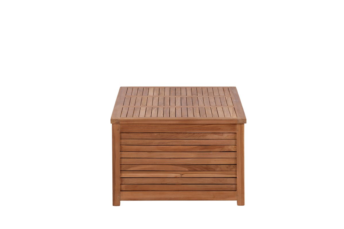 Coffre à coussins de jardin Sorine - 46x130x70 en bois de teck
