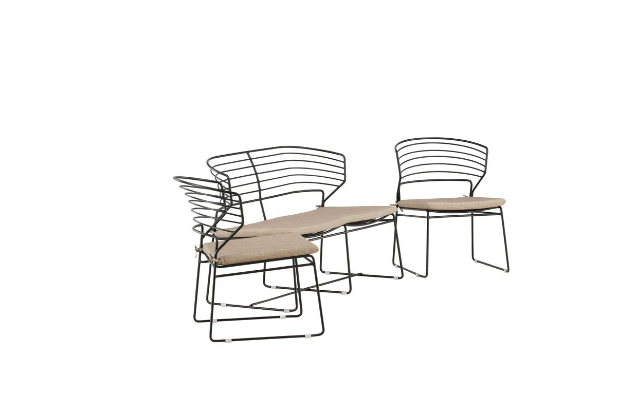 Tuinmeubelset Blueberry - inclusief grijze kussens