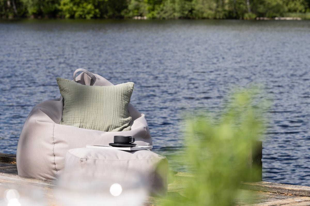 Tuin Zitzak Lago - van polyester in Beige