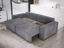 Designer Sofa Velanova 3-zits Ribstof met slaap- en klapfunctie