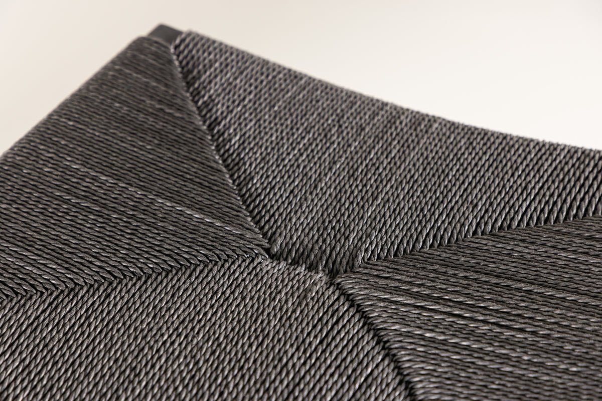 Ensemble de 2 tabourets de bar Simon, une combinaison d'acier et de tressage en corde