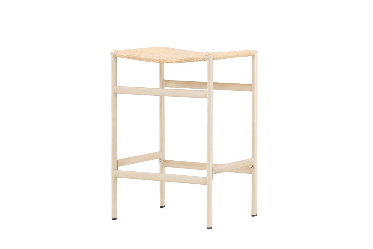 Ensemble de 2 tabourets de bar Simon, une combinaison d'acier et de tressage en corde