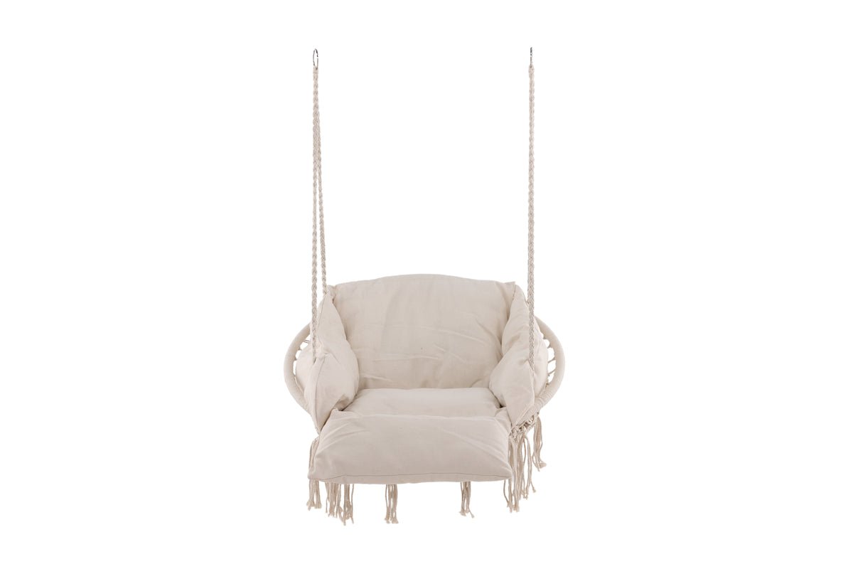 Fauteuil suspendu de jardin Vera - en polyester blanc ou gris