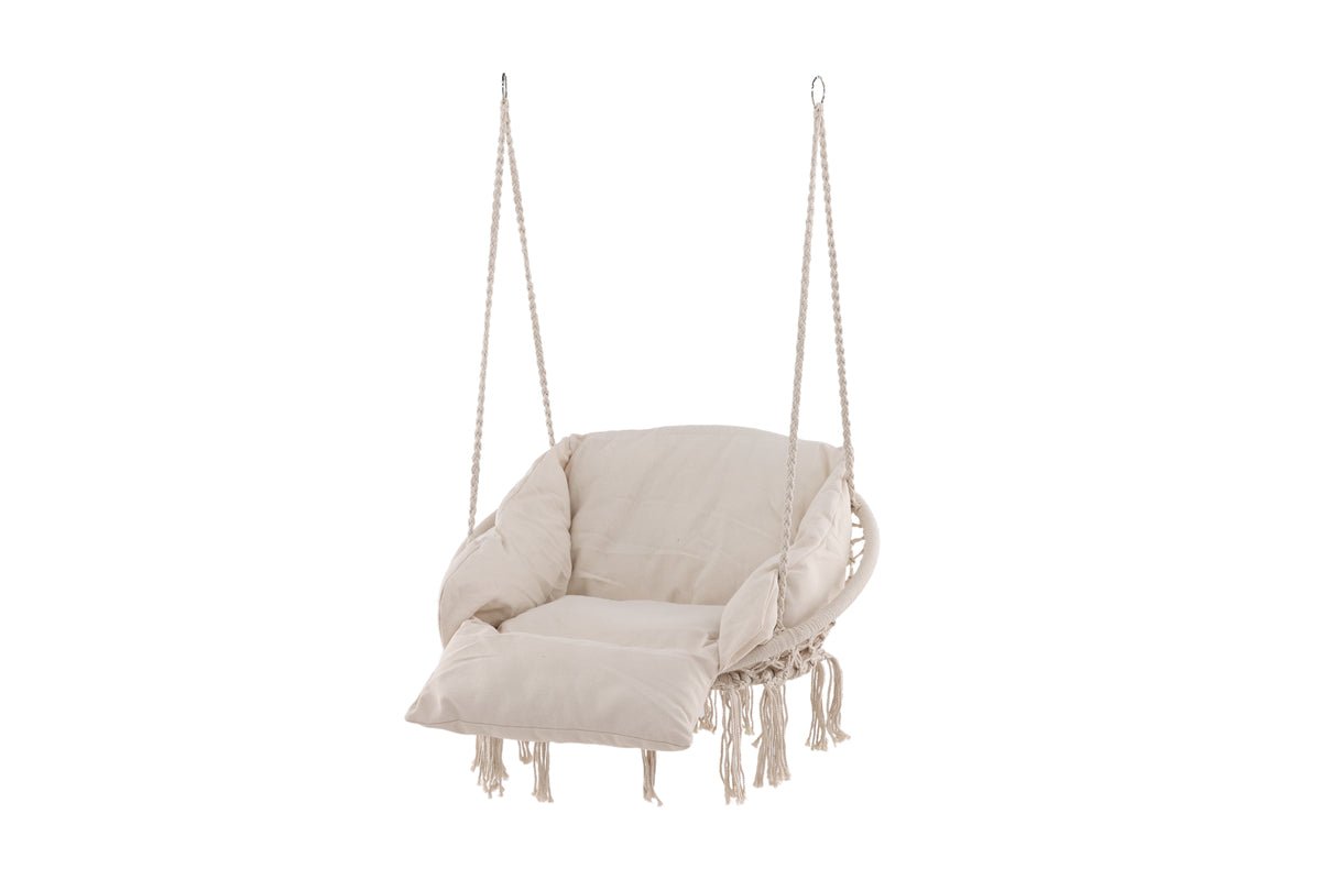 Fauteuil suspendu de jardin Vera - en polyester blanc ou gris