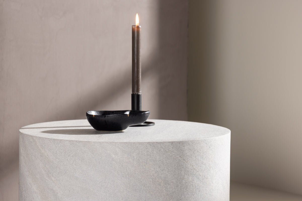 Salontafel/bijzettafel Marlo - cilindervorm in grijs