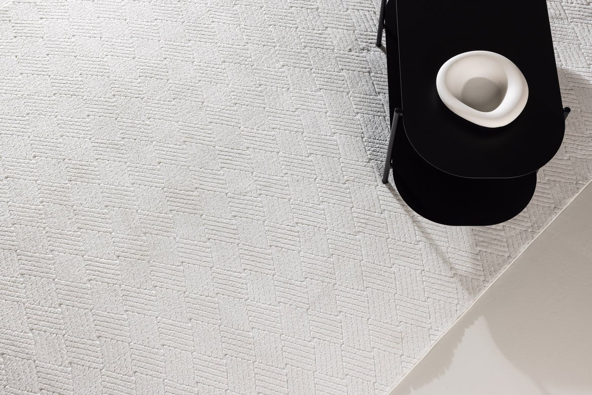 Tapis Soren – en Blanc en polyester et non-tissé