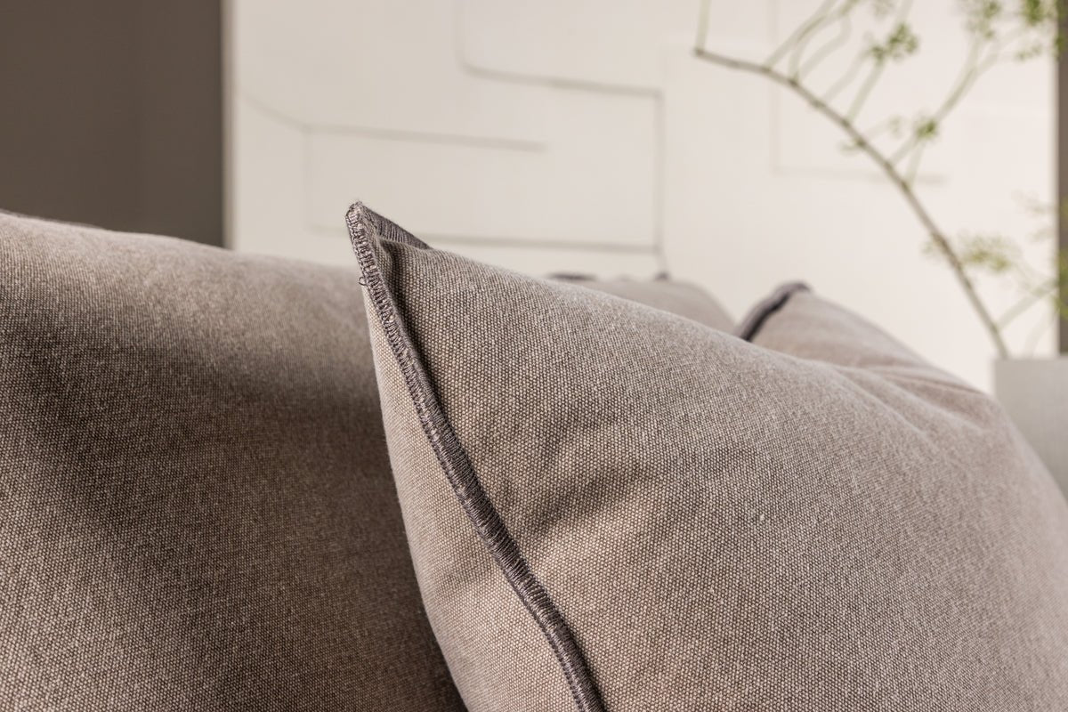 Designer fauteuil lounge Lanzia – Marron avec aspect lin