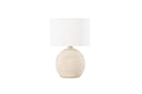 Tafellamp Alvesta – Rustieke terracotta-basis met witte jute lampenkap