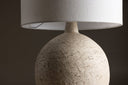 Tafellamp Alvesta – Rustieke terracotta-basis met witte jute lampenkap
