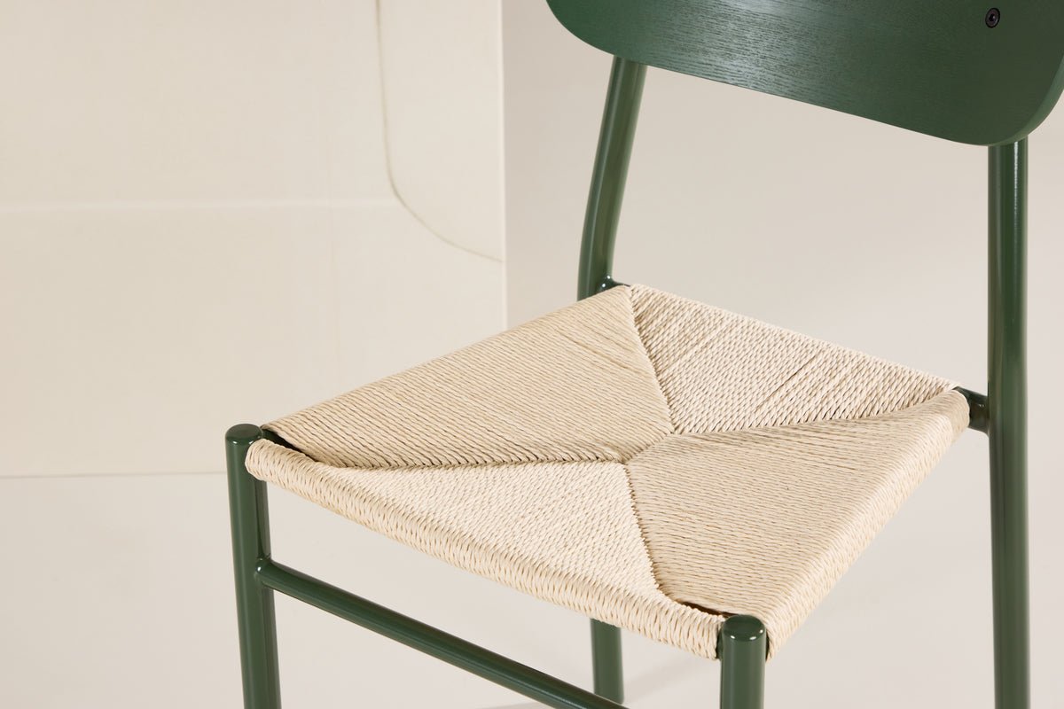 2-delige set - stoel Pam in keuze uit groen of bruin