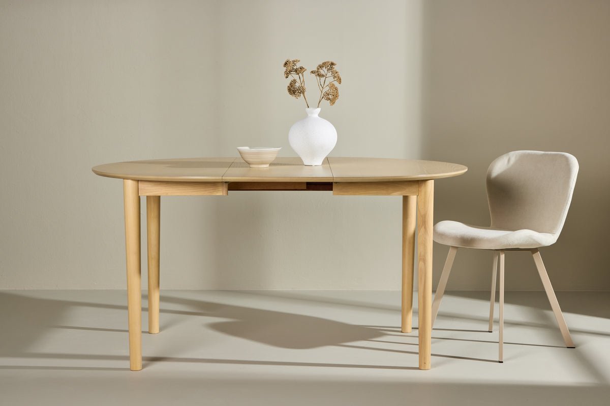 Table à manger Facile - table à manger ovale extensible blanchie