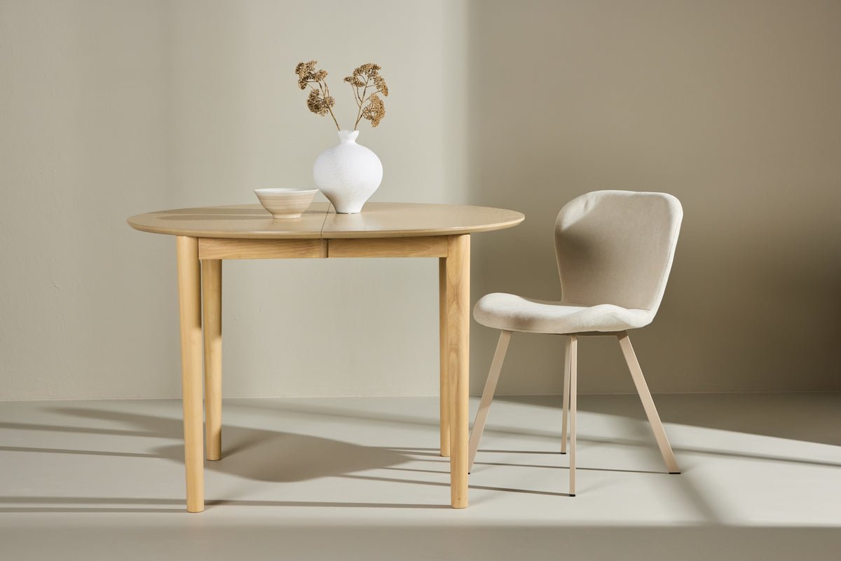 Table à manger Facile - table à manger ovale extensible blanchie