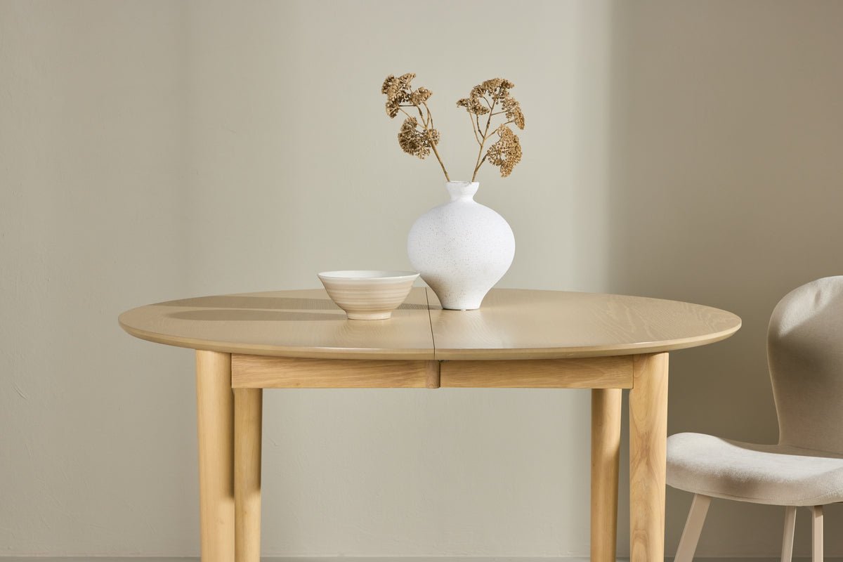 Table à manger Facile - table à manger ovale extensible blanchie