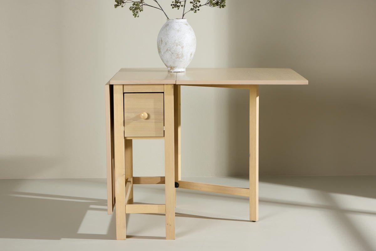 Table à manger Martha - table à manger rectangulaire extensible blanchie