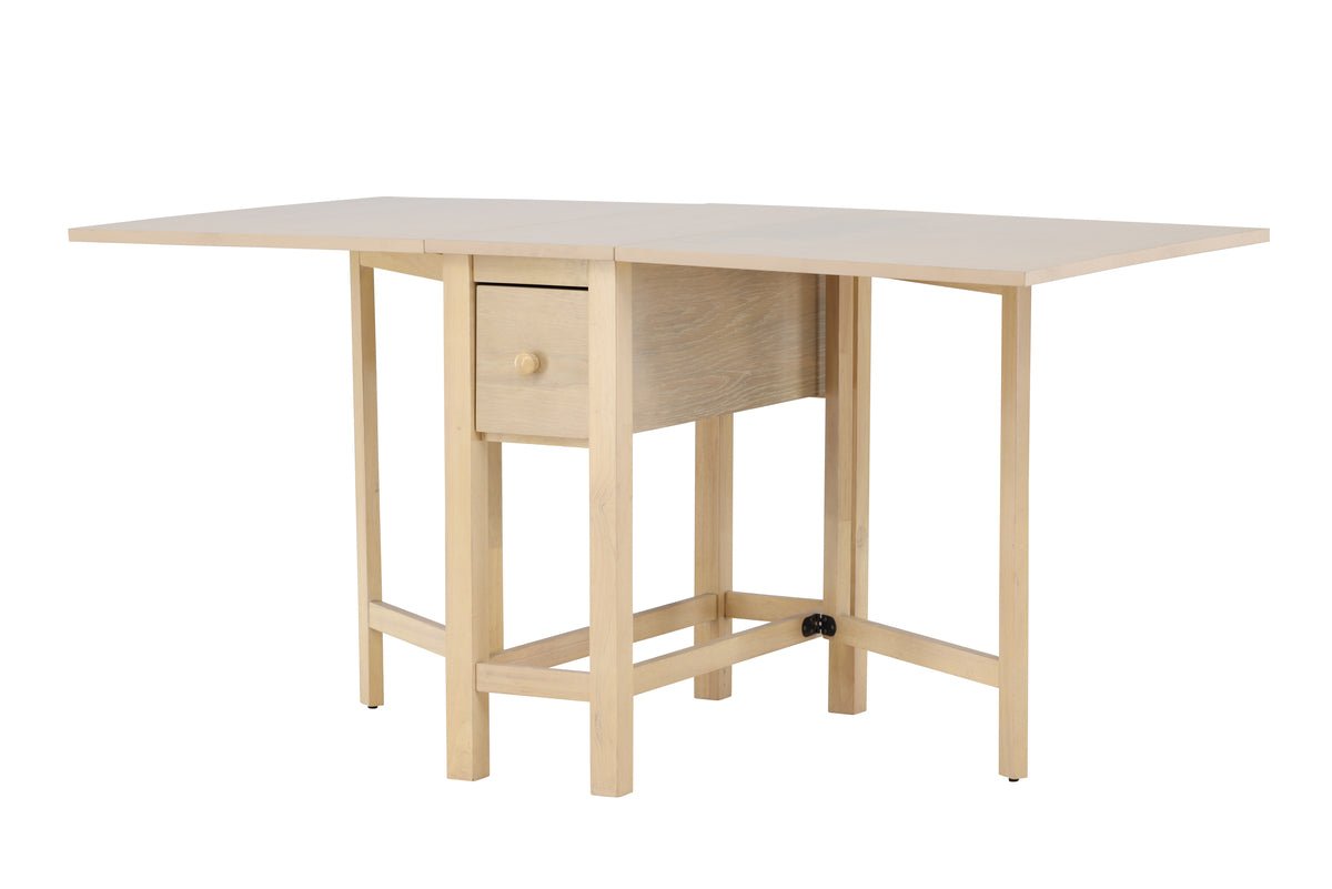 Table à manger Martha - table à manger rectangulaire extensible blanchie