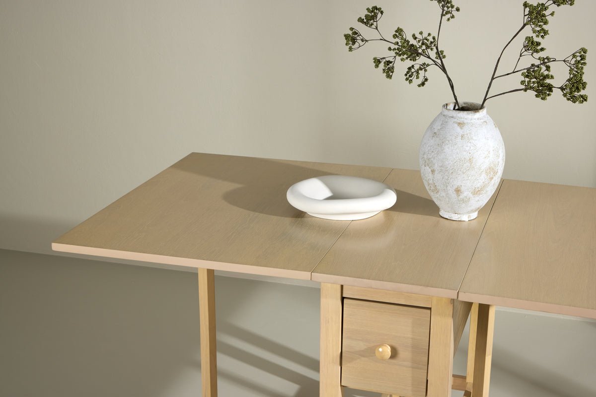 Table à manger Martha - table à manger rectangulaire extensible blanchie