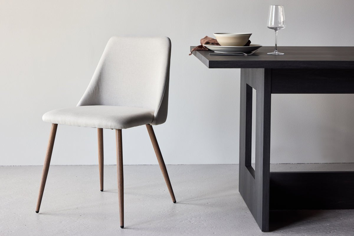 2-delige set - stoel Liora van zachte polyestersatijn