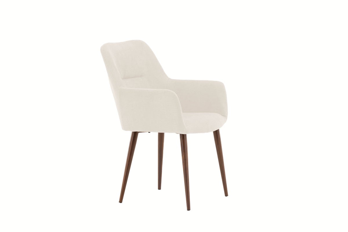 2-delige set - stoel Present met poten in diep mokkabruin