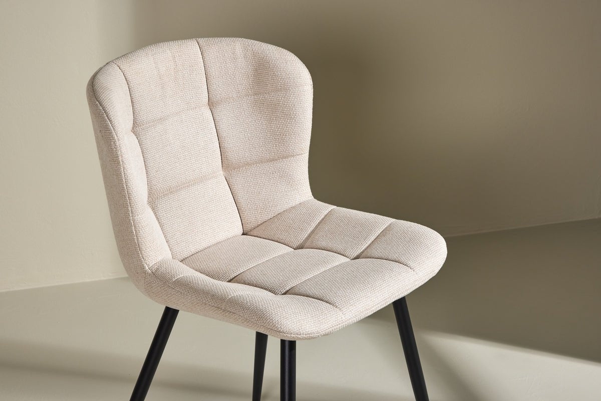 2-delige set - stoel Angelica elegante combinatie van Beige en Zwart