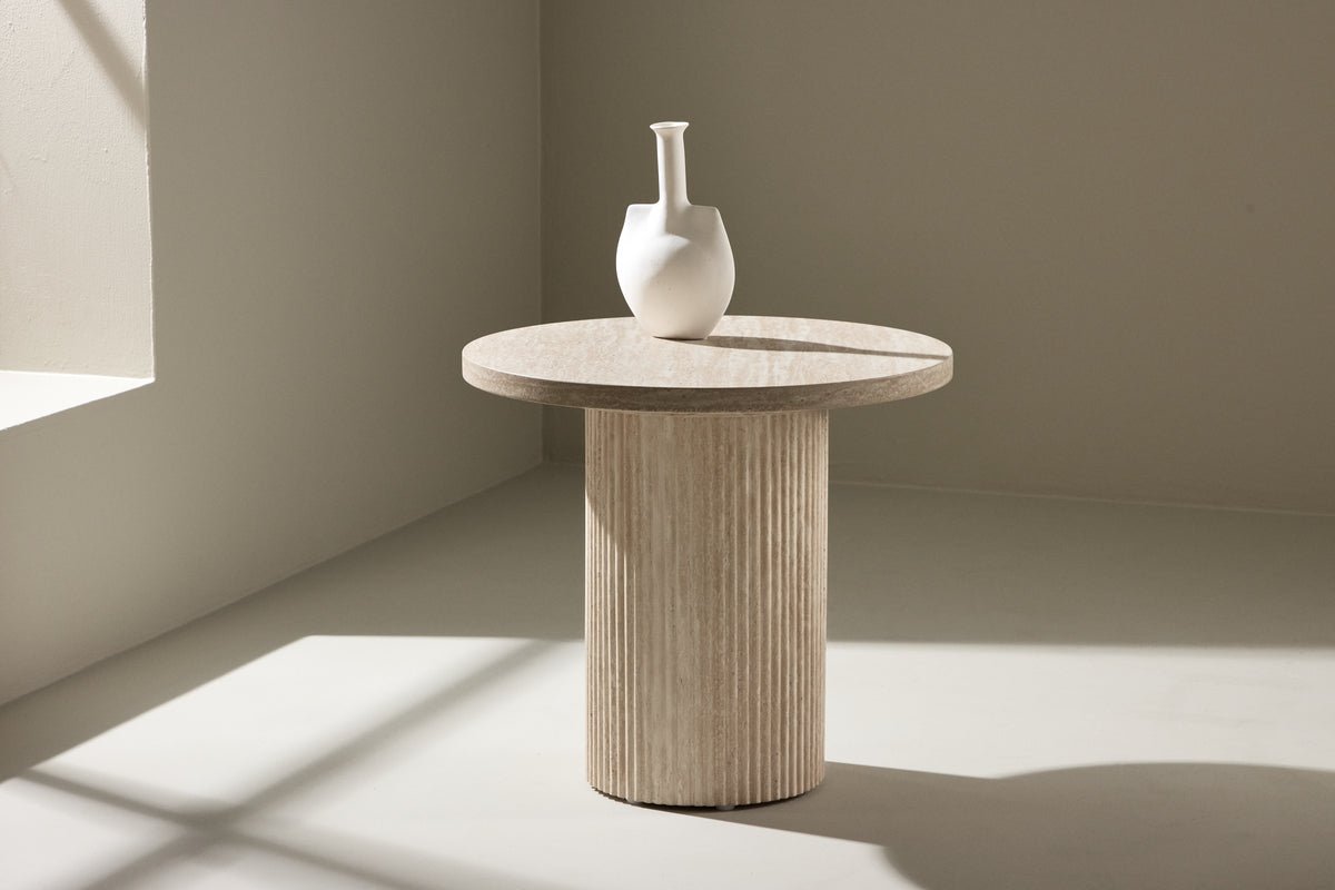 Table basse/table d'appoint Tino - avec pied strié