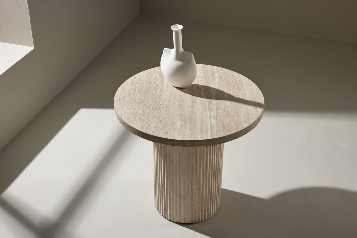 Salontafel/Bijzettafel Tino - met geribbelde voet