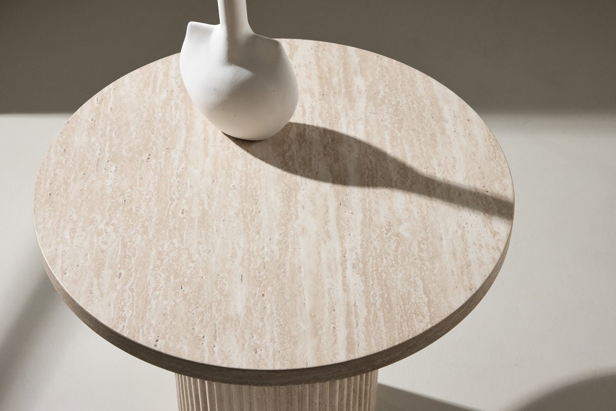 Salontafel/Bijzettafel Tino - met geribbelde voet